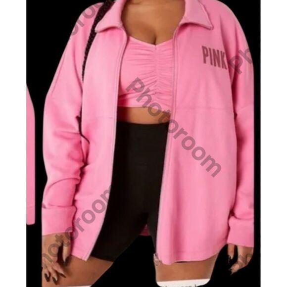 Victoria’s Secret PINK full zip sweatshirt Color Pink, Size XS, NWT - Picture 3 of 9